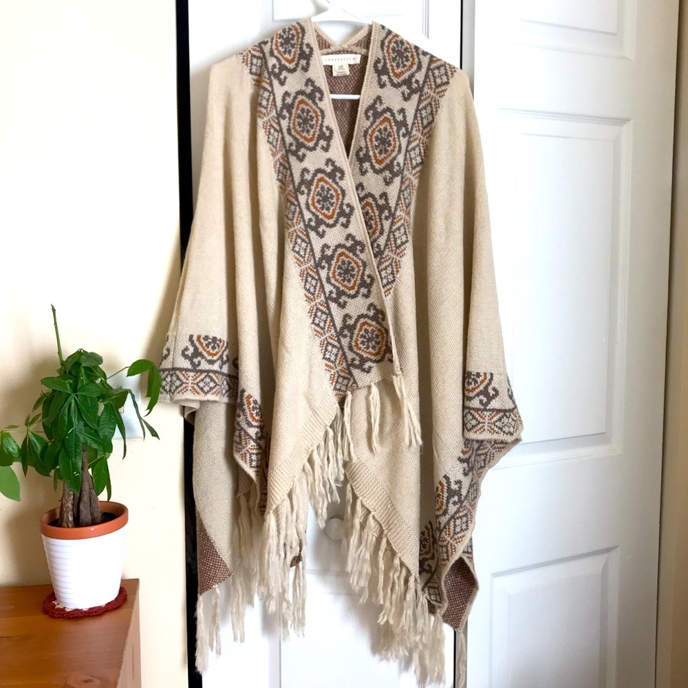 Love Stich Poncho Cover Up OS